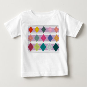 T-shirt Pour Bébé Bauhaus Diamond Quilt