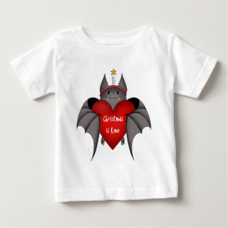 T-shirt Pour Bébé Bauve-souris de Noël amusante