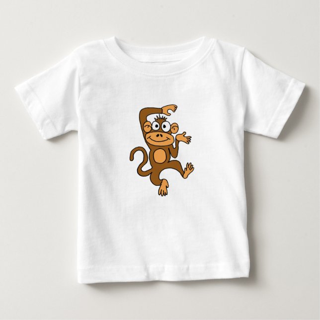 T-shirt Pour Bébé BC- Joyeuse chemise singe dansante (Devant)
