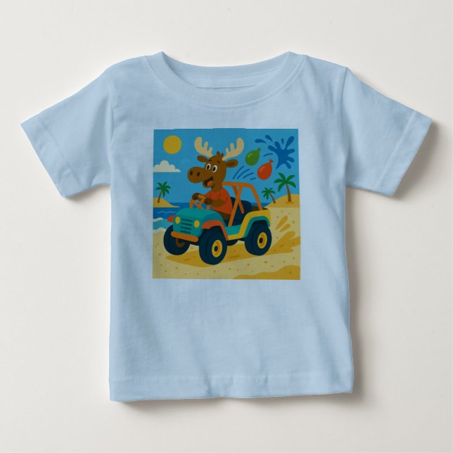 T-shirt Pour Bébé Beach Buggy Blaster – Action-Packed Summer KidsTee (Devant)