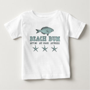 T-shirt Pour Bébé Beach Bum ~ En tout temps N'importe quelle plage N