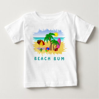 T-shirt Pour Bébé Beach Bum Sun Mer et Surf Amusant coloré bébé Tee