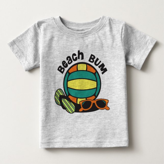 T-shirt Pour Bébé Beach Bum Volleball (Devant)