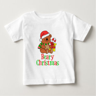 T-shirt Pour Bébé Beary Christmas Cartoon Ours