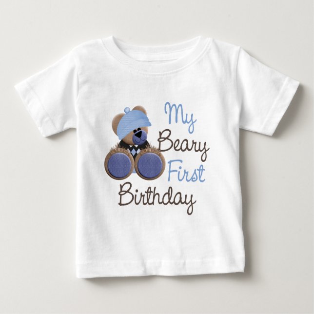 T-shirt Pour Bébé beary-first-anniversaire-boy.png (Devant)