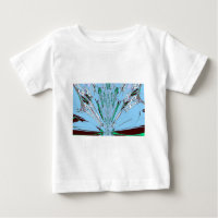 Beau Aqua Bleu Extraordinaire Motif Art Floral