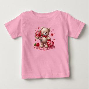 T-shirt Pour Bébé Beau, classique ours en peluche de la Saint Valent