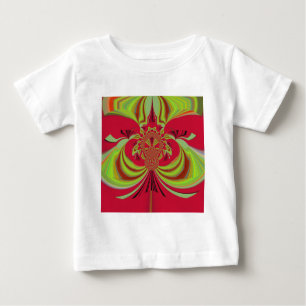 T-shirt Pour Bébé Beau design jaune rouge. Code vecteur d'inspiratio