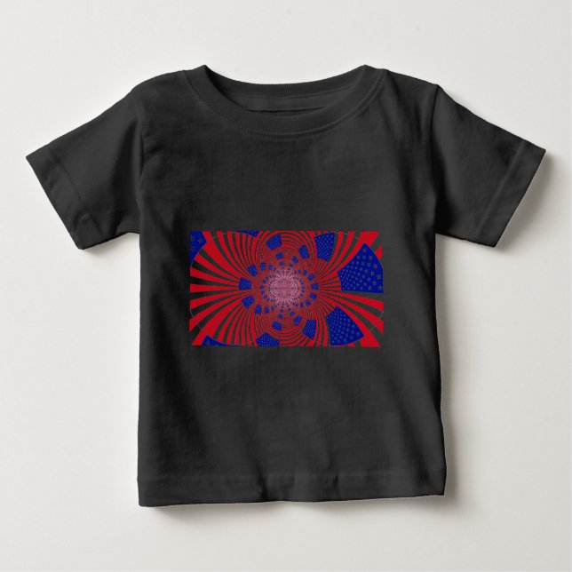 T-shirt Pour Bébé Beau drapeau américain Extraordinaire Kaleidoscope (Devant)