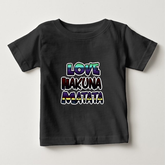 T-shirt Pour Bébé Beau Hakuna Matata Art Print (Devant)