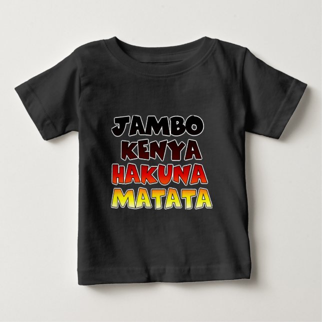T-shirt Pour Bébé Beau Jambo Kenya Hakuna Matata Beau Art (Devant)