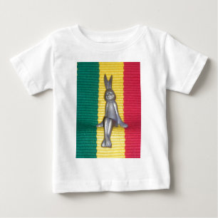 T-shirt Pour Bébé Beau lapin extraordinaire Rasta Oasis Lapin Métal
