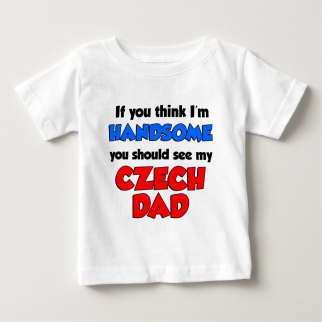 T-shirt Pour Bébé Beau papa tchèque (Devant)