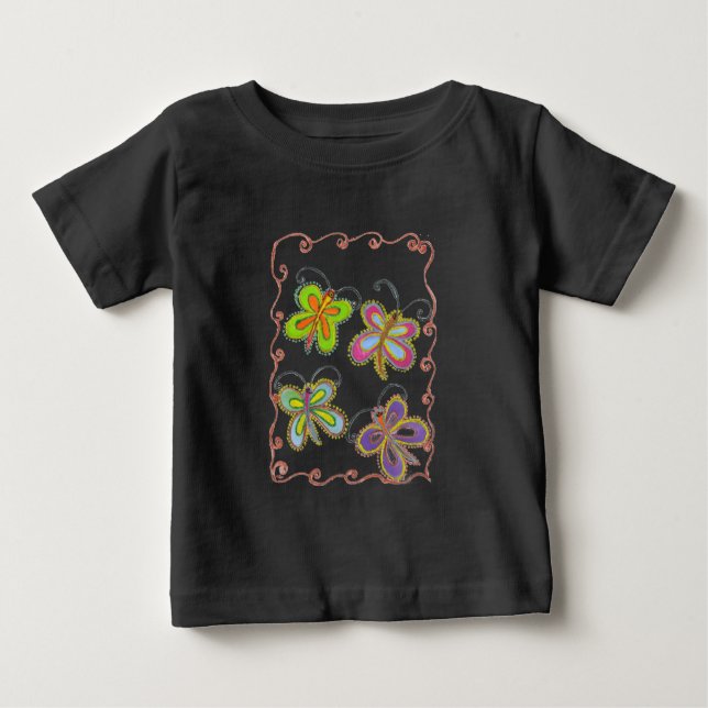 T-shirt Pour Bébé Beau Papillon extraordinaire : Cadeau Parfait (Devant)