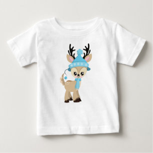 T-shirt Pour Bébé Beau Rinder, Petit Rinder, Casquette Bleu, Écharpe