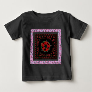 T-shirt Pour Bébé Beau rose Bleu Blanc Coeurs d'amour Design