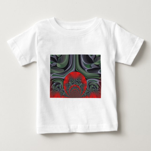 T-shirt Pour Bébé Beau Rouge Aurora Art Imprimer (Devant)