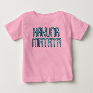 T-shirt Pour Bébé Beau texte en swahili 3D Extraordinaire Hakuna Mat