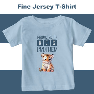 T-shirt Pour Bébé Beau tigre grand frère bleu
