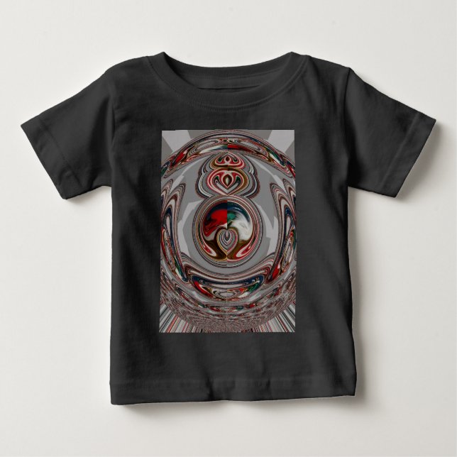 T-shirt Pour Bébé Beaux Coeurs de Noël Fêtes Couleurs de saison (Devant)