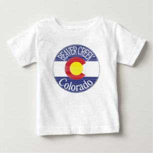 T-shirt Pour Bébé Beaver Creek Colorado cercle drapeau