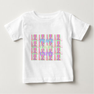 T-shirt Pour Bébé Bébé adorable Kid Peace Love Unity Pop Art design.