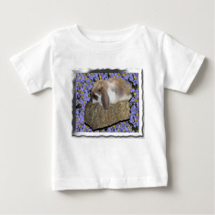 T-shirt Pour Bébé Bébé adorable Lapin de Lop sur Mini Bale