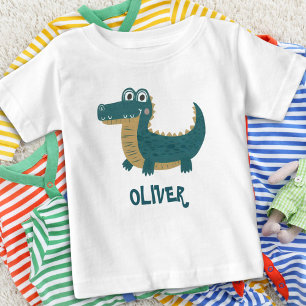 T-shirt Pour Bébé Bébé alligator mignon et drôle personnalisé