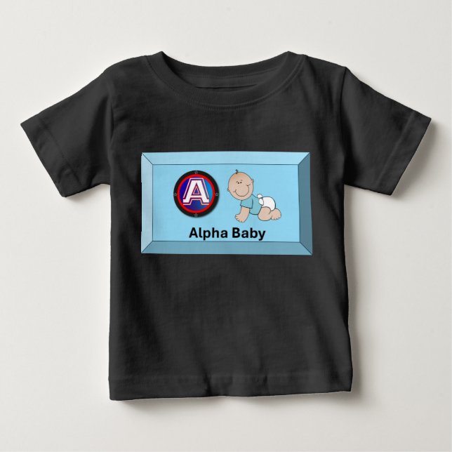 T-shirt Pour Bébé Bébé Alpha (Devant)