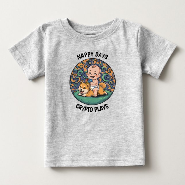 T-shirt Pour Bébé Bébé amusant Crypto (Devant)