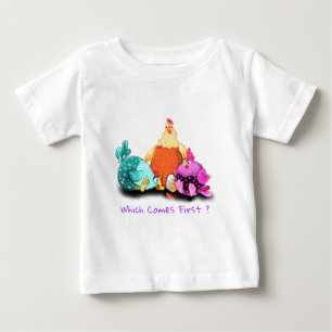 T-shirt Pour Bébé Bébé amusant T-shirt poulets en attendant l'oeuf à