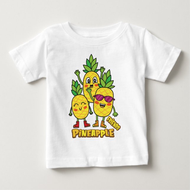 T-shirt Pour Bébé bébé ananas (Devant)