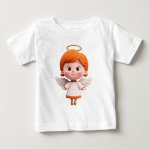 T-shirt Pour Bébé Bébé Ange – Ange de dessin animé mignon avec halo