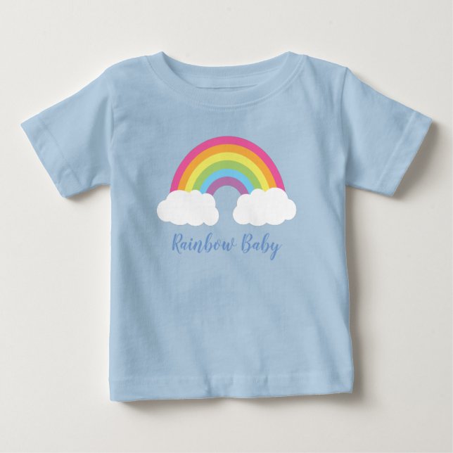 T-shirt Pour Bébé Bébé Arc-en-Ciel Mignon (Devant)