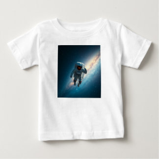 T-shirt Pour Bébé Bébé astronaute dans l'espace galactique graphique