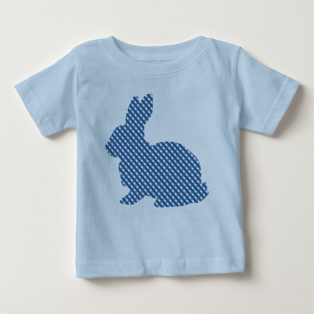 T-shirt Pour Bébé Bébé Bébé Bleu Plaid (Devant)