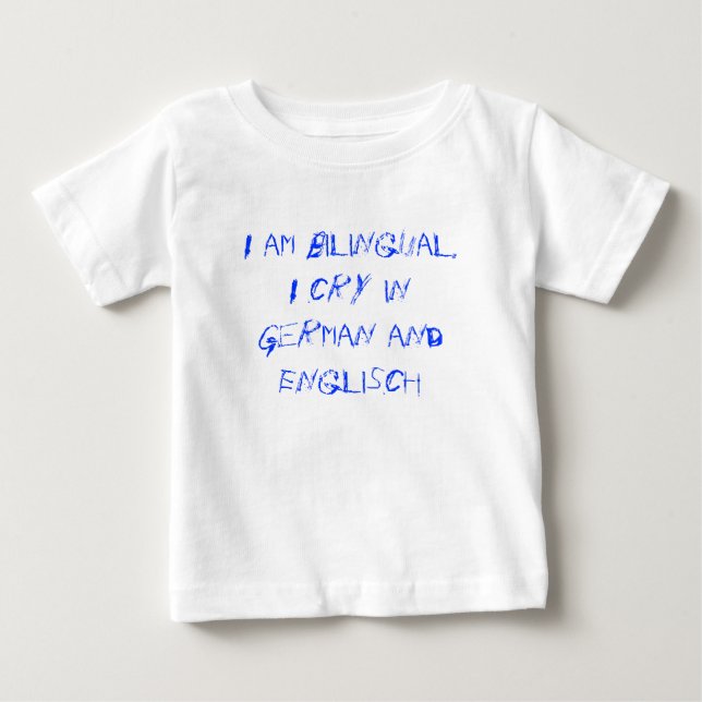 T-shirt Pour Bébé Bébé bilingue (Devant)
