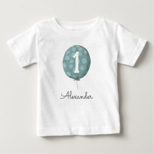 T-shirt Pour Bébé Bébé Bleu Cute Bébé Boulon 1er anniversaire