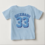 T-shirt Pour Bébé Bébé bleu | Design Jersey Sport<br><div class="desc">Bébé bleu | Sport Jersey Design ・ T-shirt bébé</div>