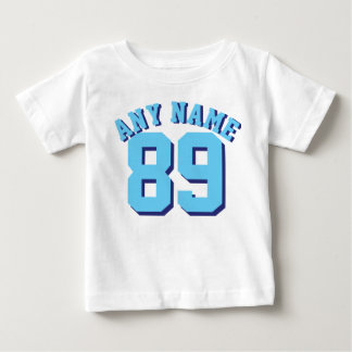 T-shirt Pour Bébé Bébé bleu et blanc | Jersey Design