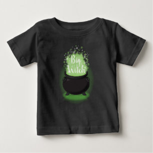 T-shirt Pour Bébé Bébé brasse Sorcière douche Halloween Cauldron