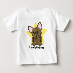 T-shirt Pour Bébé Bébé Brindle de bouledogue français d'étoile de