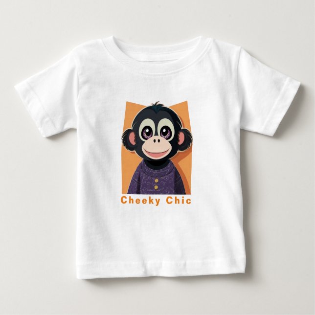 T-shirt Pour Bébé "Bébé Cheeky Chimp" (Devant)