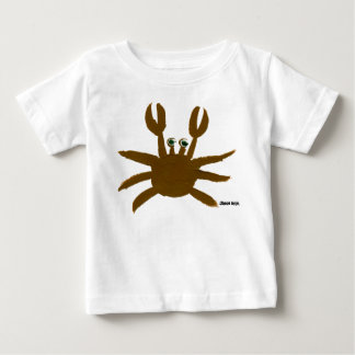 T-shirt Pour Bébé Bébé d'art : Crabe et mouette fous