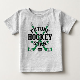 T-shirt Pour Bébé Bébé de hockey futur Hockey Star Bâtons de hockey