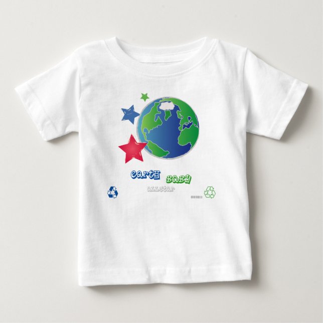T-shirt Pour Bébé bébé de la terre (Devant)