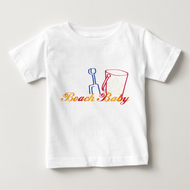 T-shirt Pour Bébé Bébé de plage (Devant)