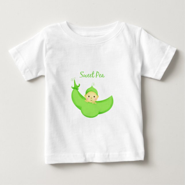 T-shirt Pour Bébé Bébé de pois doux (Devant)