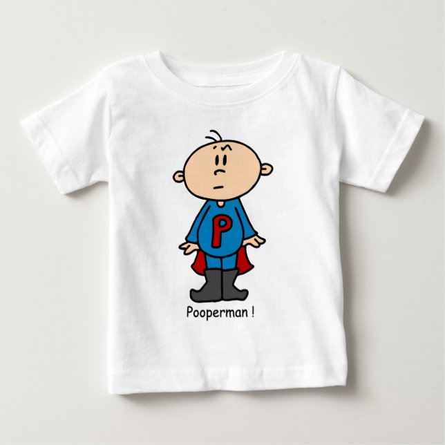 T-shirt Pour Bébé Bébé de Pooperman (Devant)