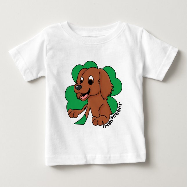 T-shirt Pour Bébé Bébé de poseur irlandais de trèfle de bande (Devant)